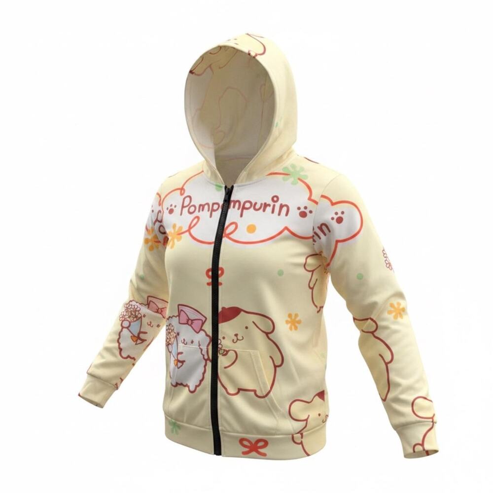 Pompompurin Hooded Zip Up Jacket - Hello Kitty's Friends